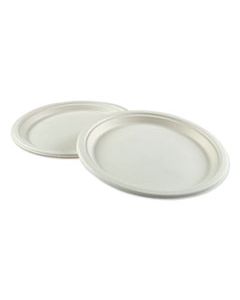 BWKPLATEWF10 BAGASSE MOLDED FIBER DINNERWARE, PLATE, 10" DIAMETER, WHITE, 500/CARTON