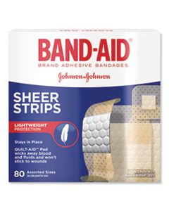 JOJ4669 TRU-STAY SHEER STRIPS ADHESIVE BANDAGES, ASSORTED, 80/BOX