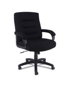 ALEKS4210 ALERA KESSON SERIES MID-BACK OFFICE CHAIR, SUPPORTS UP TO 300 LBS., BLACK SEAT/BLACK BACK, BLACK BASE