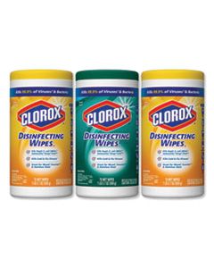 CLO30208 DISINFECTING WIPES, 7X8, FRESH SCENT/CITRUS BLEND, 75/CANISTER, 3/PK, 4 PACKS/CT