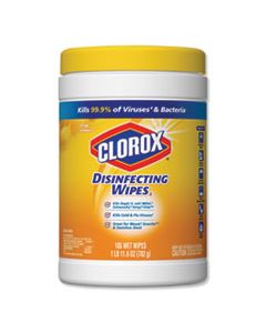 CLO01727 DISINFECTING WIPES, 7 X 8, CITRUS BLEND, 105/CANISTER, 4 CANISTERS/CARTON