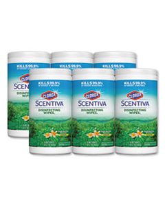 CLO31819 SCENTIVA DISINFECTING WIPES, FRESH BRAZILIAN BLOSSOMS, 70/CANISTER,6 CANISTER/CT