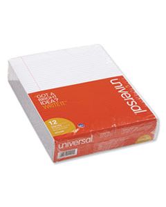 UNV41000 GLUE TOP PADS, NARROW RULE, 8.5 X 11, WHITE, 50 SHEETS, DOZEN