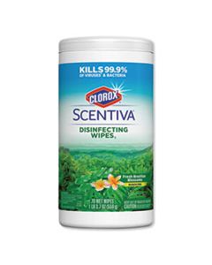 CLO31819EA SCENTIVA DISINFECTING WIPES, FRESH BRAZILIAN BLOSSOMS, 70 WIPES/CANISTER