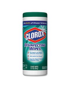 CLO01593EA DISINFECTING WIPES, 7 X 8, FRESH SCENT, 35/CANISTER