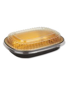 DPK9331PT100 ALUMINUM CLOSEABLE CONTAINERS, 23 OZ, 6.25 X 1.25 X 4.38, BLACK/GOLD, 100/CARTON