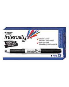 BICGDE11BK INTENSITY LOW ODOR DRY ERASE MARKER, FINE BULLET TIP, BLACK, DOZEN