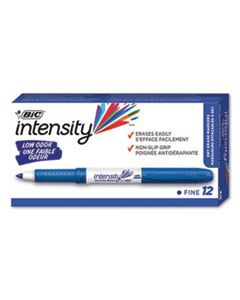 BICGDE11BE INTENSITY LOW ODOR DRY ERASE MARKER, FINE BULLET TIP, BLUE, DOZEN