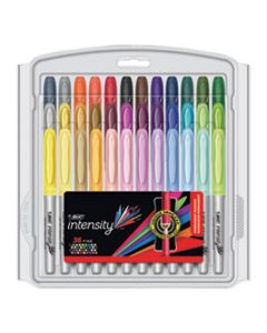 BICGXPMP361ASST INTENSITY PERMANENT MARKER, FINE BULLET TIP, ASSORTED COLORS, 36/SET