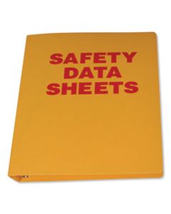 IMP799170 YELLOW SDS BINDER, 1.5" CAPACITY, 8.5 X 11, YELLOW/RED