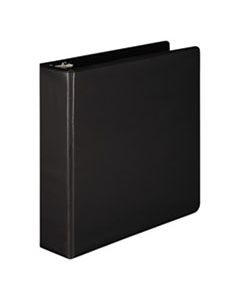WLJ36344B HEAVY-DUTY ROUND RING VIEW BINDER WITH EXTRA-DURABLE HINGE, 3 RINGS, 2" CAPACITY, 11 X 8.5, BLACK