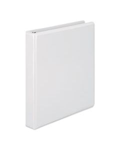 WLJ36314W HEAVY-DUTY ROUND RING VIEW BINDER WITH EXTRA-DURABLE HINGE, 3 RINGS, 1" CAPACITY, 11 X 8.5, WHITE