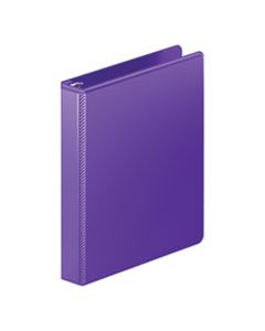 WLJ36314267 HEAVY-DUTY ROUND RING VIEW BINDER WITH EXTRA-DURABLE HINGE, 3 RINGS, 1" CAPACITY, 11 X 8.5, PURPLE