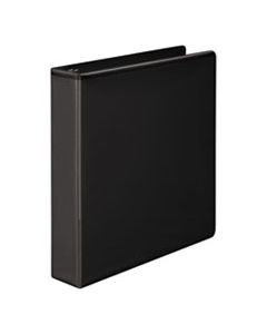 WLJ36334B HEAVY-DUTY ROUND RING VIEW BINDER WITH EXTRA-DURABLE HINGE, 3 RINGS, 1.5" CAPACITY, 11 X 8.5, BLACK