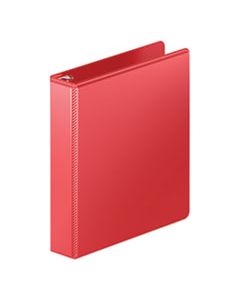 WLJ363341797 HEAVY-DUTY ROUND RING VIEW BINDER WITH EXTRA-DURABLE HINGE, 3 RINGS, 1.5" CAPACITY, 11 X 8.5, RED