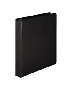 WLJ36314B HEAVY-DUTY ROUND RING VIEW BINDER WITH EXTRA-DURABLE HINGE, 3 RINGS, 1" CAPACITY, 11 X 8.5, BLACK