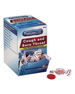 ACM90306 COUGH AND SORE THROAT, CHERRY MENTHOL LOZENGES, 50 INDIVIDUALLY WRAPPED PER BOX