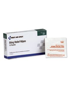 FAO19002 FIRST AID STING RELIEF PADS, 10/BOX