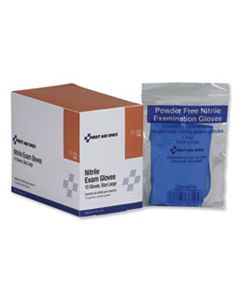 FAO21226 AMBIDEXTROUS NON-STERILE SINGLE USE NITRILE MEDICAL GLOVES, LARGE, 10/BOX