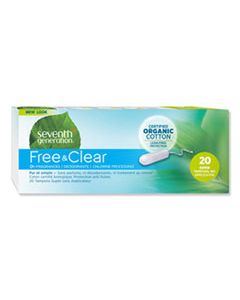 SEV45101 CHLORINE-FREE ORGANIC COTTON TAMPONS, 20/BOX