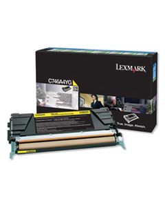 LEXC746A4YG C746A1YG RETURN PROGRAM TONER, 7000 PAGE-YIELD, YELLOW, TAA COMPLIANT