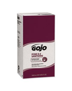 GOJ758102CT E2 SANITIZING LOTION SOAP WITH PCMX, FRAGRANCE-FREE, 5,000 ML REFILL, 2/CARTON