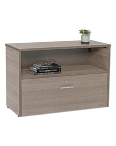 LITUR604NW URBAN 36" CREDENZA, BOTTOM PEDESTAL, 35.25W X 15.25D X 23.75H, NATURAL WALNUT