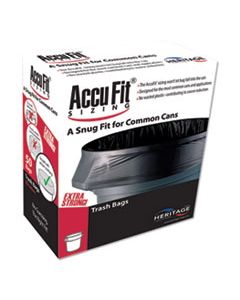 HERH5645TKRC1CT LINEAR LOW DENSITY CAN LINERS WITH ACCUFIT SIZING, 23 GAL, 0.9 MIL, 28" X 45", BLACK, 300/CARTON