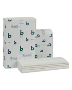 BWK6204 BOARDWALK STRUCTURED MULTIFOLD, M-FOLD, 1PLY, 9.X9.5, WHITE, 250/PACK, 16PACKS/CARTON, 4000/CS