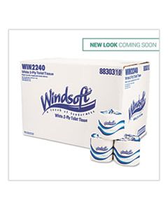 WIN2240B BATH TISSUE, SEPTIC SAFE, 2-PLY, WHITE, 4 X 3.75, 500 SHEETS/ROLL, 96 ROLLS/CARTON