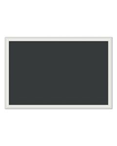 UBR2073U0001 MAGNETIC CHALKBOARD WITH DECOR FRAME, 30 X 20, BLACK SURFACE/WHITE FRAME