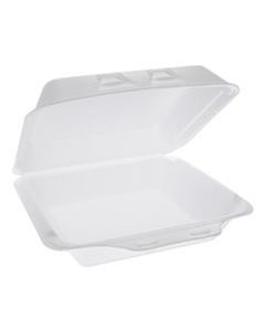 PCTYHLW0901 SMARTLOCK VENTED FOAM HINGED LID CONTAINERS, WHITE, 9 X 9.5 X 3.25, 1-COMPARTMENT, 150/CARTON