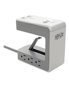 TRPTLP648USBC SIX-OUTLET SURGE PROTECTOR WITH TWO USB-A AND ONE USB-C PORTS, 8 FT CORD, 1080 JOULES, GRAY