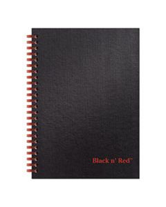 JDKL67000 TWINWIRE HARDCOVER NOTEBOOK, WIDE/LEGAL RULE, BLACK COVER, 8.25 X 5.88, 70 SHEETS