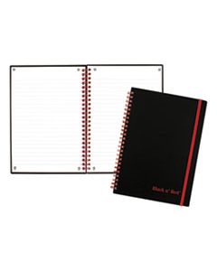 JDKC67009 TWIN WIRE POLY COVER NOTEBOOK, WIDE/LEGAL RULE, BLACK COVER, 8.25 X 5.68, 70 SHEETS