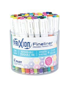 PIL12317 FRIXION ERASABLE STICK MARKER PEN, 0.6 MM, ASSORTED INK/BARREL, 72/TUB