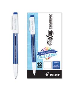 PIL11467 FRIXION ERASABLE STICK MARKER PEN, 0.6 MM, BLUE INK/BARREL, DOZEN