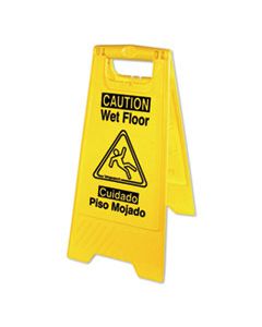 IMP9152W BILINGUAL YELLOW WET FLOOR SIGN, 12.05 X 1.55 X 24.3, YELLOW