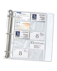 CLI61217 BUSINESS CARD BINDER PAGES, HOLDS 20 CARDS, 8 1/8 X 11 1/4, CLEAR, 10/PACK
