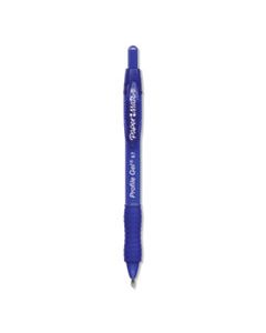 PAP2095472 PROFILE RETRACTABLE GEL PEN, MEDIUM 0.7 MM, BLUE INK, TRANSLUCENT BLUE BARREL, DOZEN