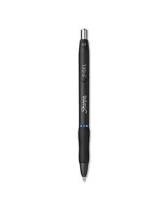 SAN2096152 S GEL PEN, MEDIUM 0.7 MM, BLUE INK, BLACK BARREL, DOZEN