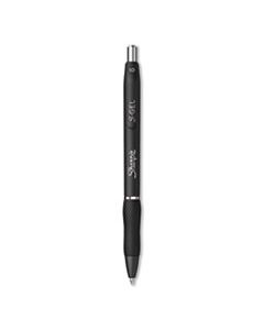 SAN2096181 S GEL PEN, BOLD 1 MM, BLACK INK, BLACK BARREL, 36/PACK