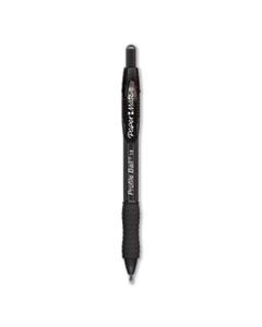 PAP2095470 PROFILE RETRACTABLE BALLPOINT PEN, BOLD 1 MM, BLACK INK/BARREL, DOZEN