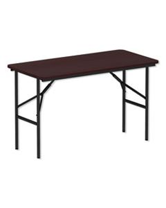 ALEFT724824MY WOOD FOLDING TABLE, RECTANGULAR, 48W X 23 7/8D X 29H, MAHOGANY