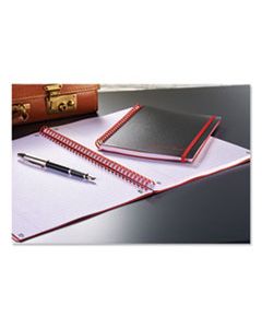 JDKE67008 TWIN WIRE POLY COVER NOTEBOOK, WIDE/LEGAL RULE, BLACK COVER, 11.75 X 8.25, 70 SHEETS