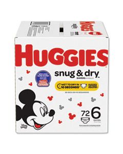 KCC49899 SNUG AND DRY DIAPERS, SIZE 6, 35 LBS MIN, 72/BOX