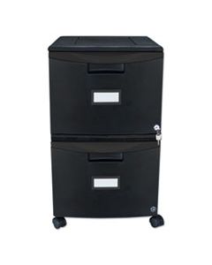 STX61312B01C TWO-DRAWER MOBILE FILING CABINET, 14.75W X 18.25D X 26H, BLACK