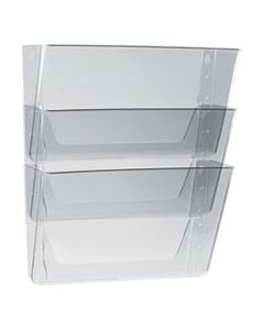 STX70245U06C WALL FILE, LETTER, 13 X 14, THREE POCKET, CLEAR