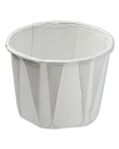 KCI075KPC PAPER SOUFFLE PORTION CUPS, 0.75 OZ, WHITE, 250/SLEEVE, 20 SLEEVES/CARTON