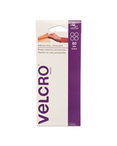 VEK91393 STICKY-BACK FASTENERS, PERMANENT ADHESIVE, 0.38" DIA, CLEAR, 80/PACK